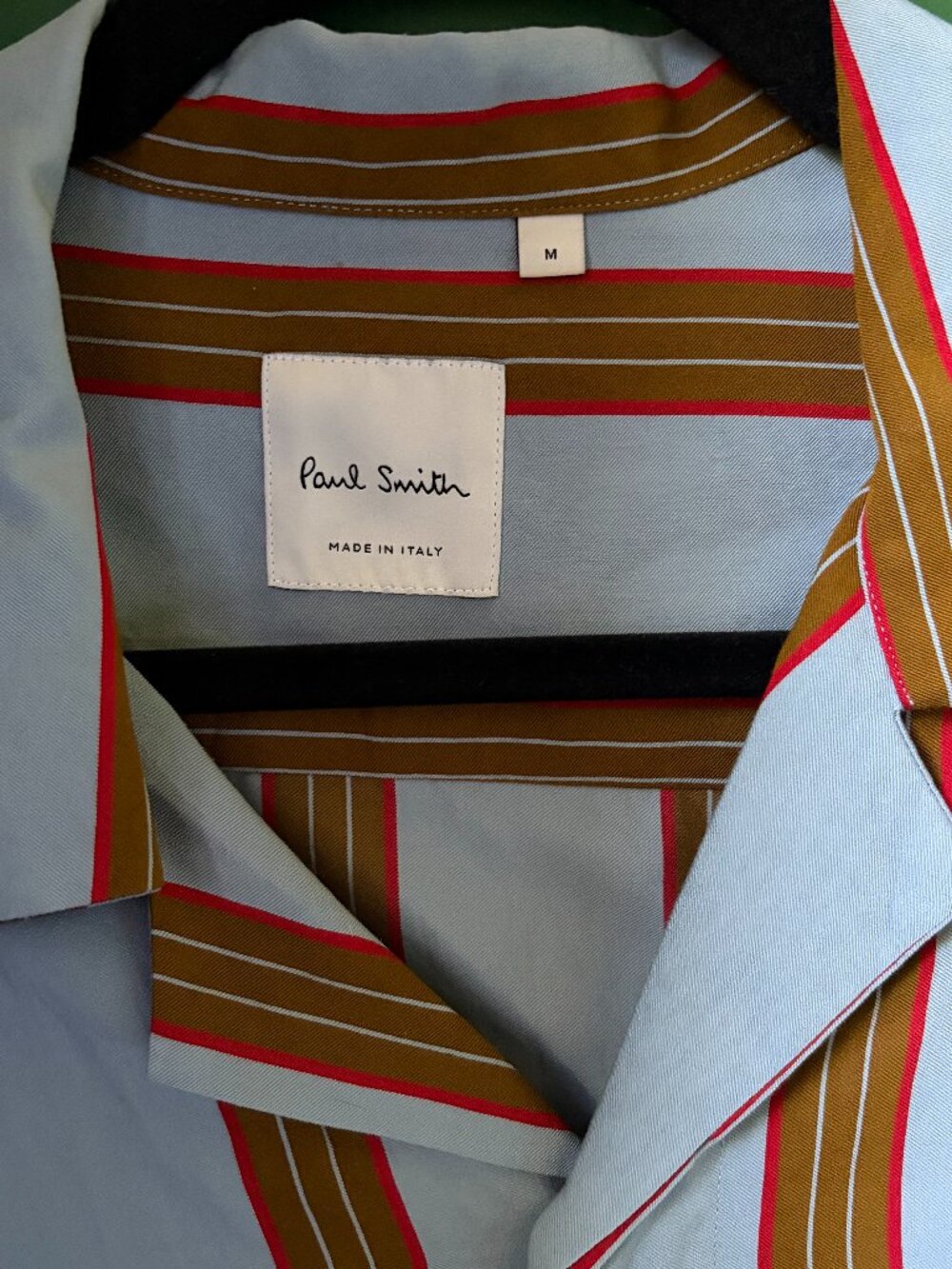 Paul Smith Striped Camp Collar Shirt